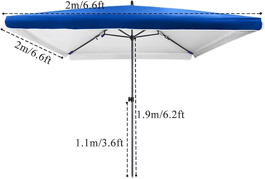 Amazon.co.jp: 2m ガーデンパラソル 四角 ビーチ庭の傘 ビーチ庭の傘
